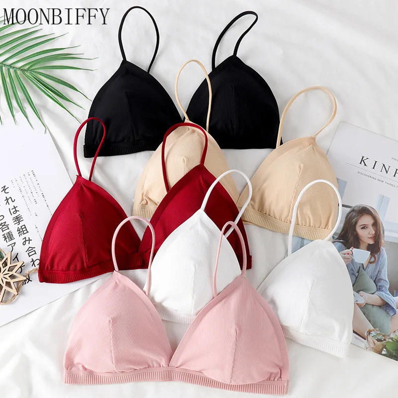

Seamless Soft Backless Bras for Women Underwear Thin Strap Wireless Push Up Bra Comfort Bralette Top Sexy Lingerie Soutien Gorge