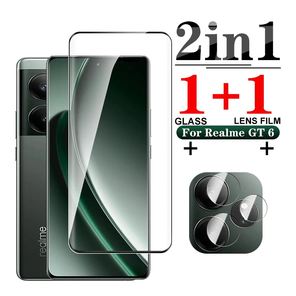 Пленка для телефона 2 в 1 Realme GT 6 защитная пленка объектива RealmeGT6 78 дюйма изогнутое