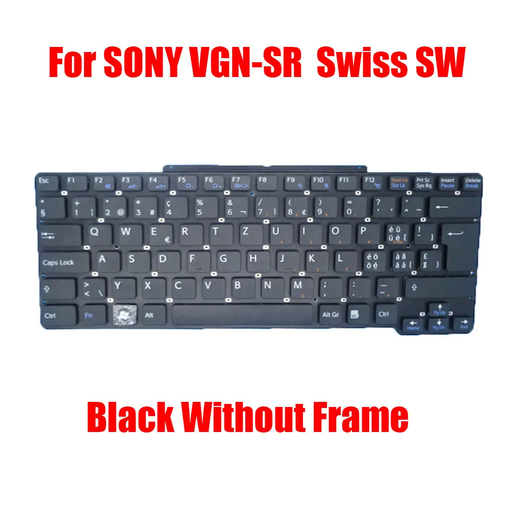

IT SD SW Laptop Keyboard For SONY VGN-SR VGNSR 81-31405001-41 148090151 148090172 148090132 Italy Sweden Swiss Without Frame New