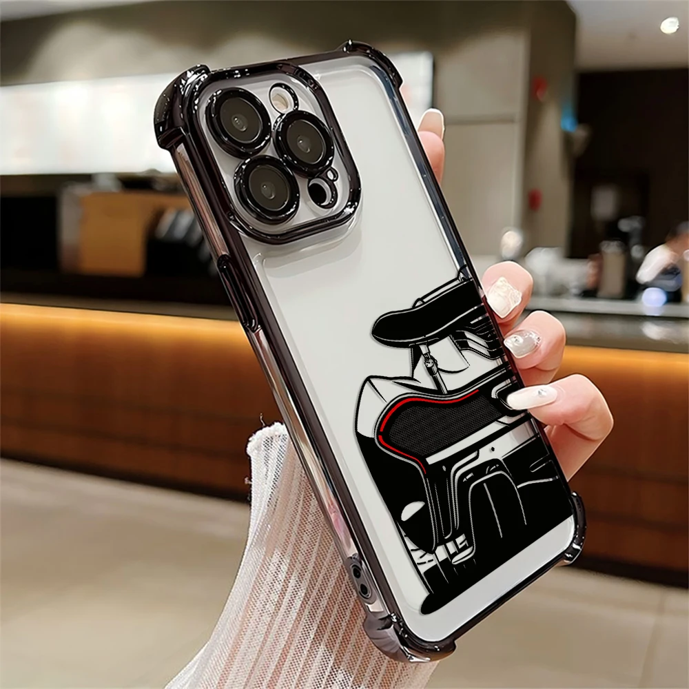 Фото Роскошный чехол для телефона с покрытием под спортивный автомобиль для iPhone 17, 16e, 16, 15, 14, 13, 12, 11 Pro Max, X, XR, XS Max, 7, 8, Mini, Air, Plus, противоударный №5