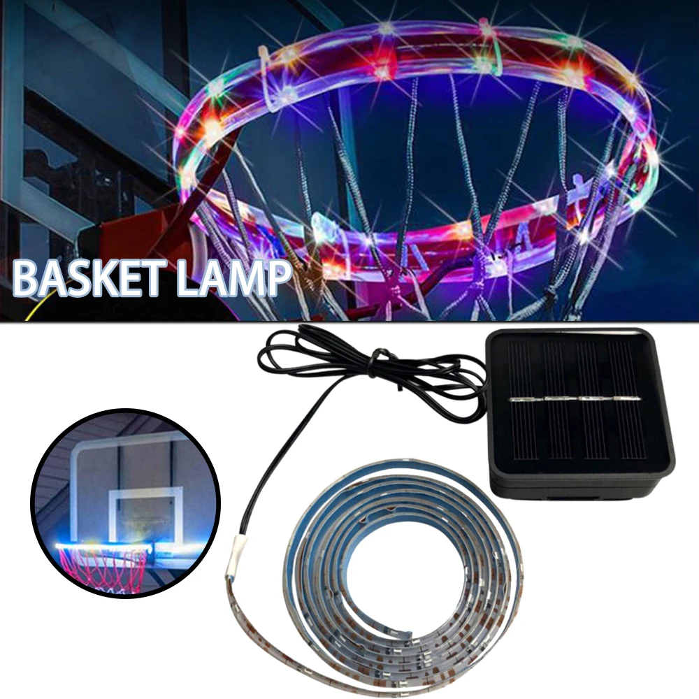 

Solar LED Basketball Hoops Frame Light Waterproof Colourful Night Light Accessories For Outdoors Sports Training Adults
