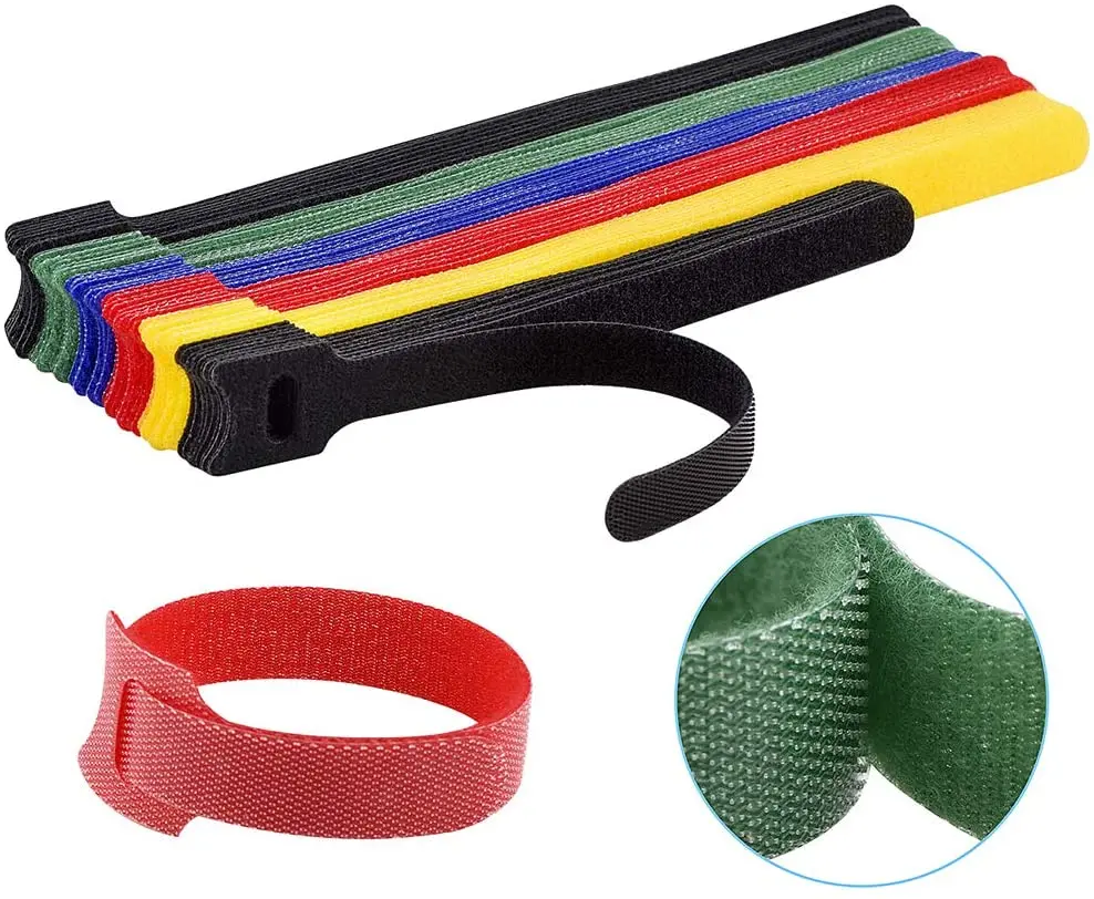 

60 шт. 8-дюймовые кабельные стяжки, Newlan 2-размерные регулируемые Кабельные стяжки, органайзер для кабеля, обмотка шнура и управление шнурами с ...