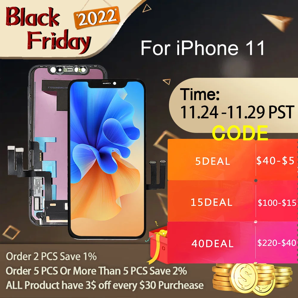 100% Test OLED For iPhone 11 12 Pro Max LCD Display 3D Touch Screen Digitizer Replacement Assembly Part Pantalla X XS XR incell