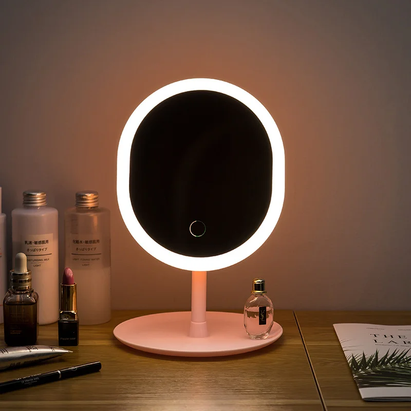 

LED Makeup Mirror Touch Adjustable Lighting Desktop Makeup mirror With Light Creative Makeup LED Light Mirrors