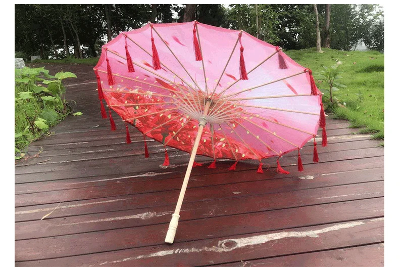 

Женский винтажный зонт Hanfu из масляной бумаги