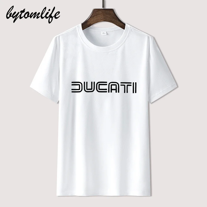 

Men women Summer 100% Cotton motorcycle Tees Du-ca-ti Male Newest Top Popular Normal Tee Shirts unisex