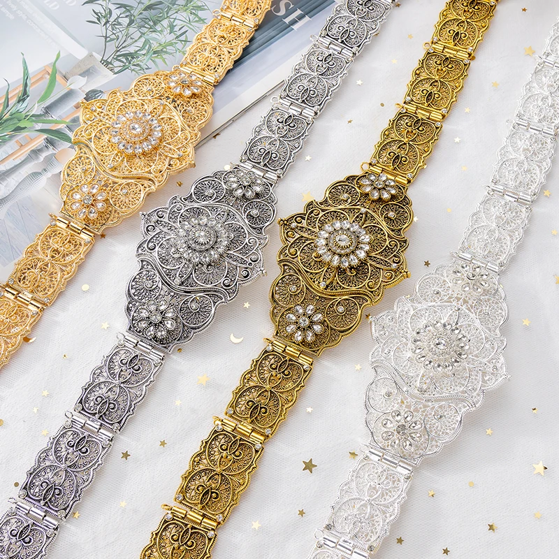 Женский свадебный пояс с кристаллами