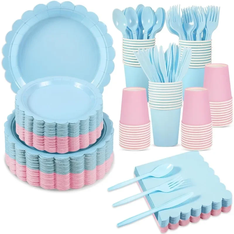 350 шт. тарелки и салфетки 50 гостевых мальчиков или девочек зеркало товары