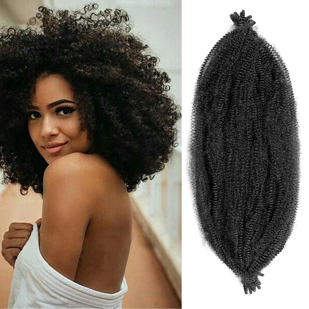 

Natifah Kinky Marley Braiding Hair Springy Afro Twist Crochet Hair Synthetic Bulk Extensions Marely Braid For African Women