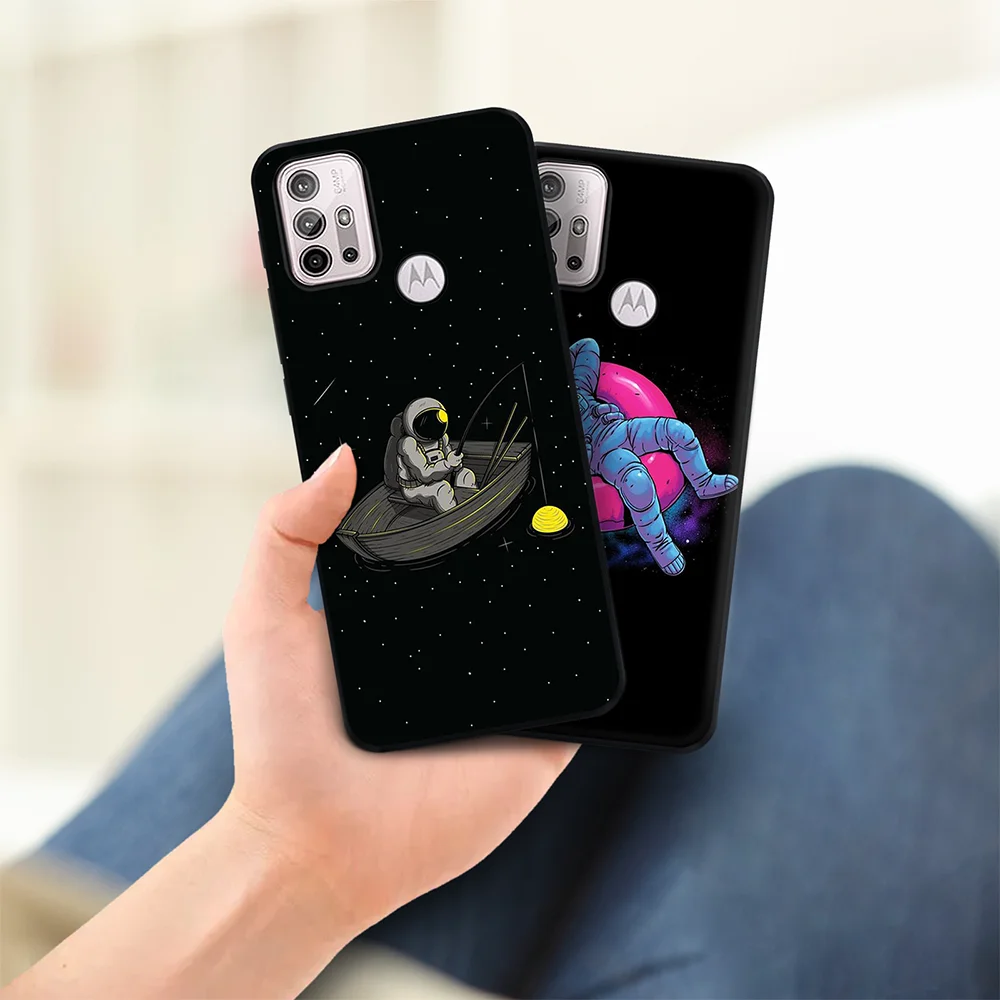 astronaut coque phone case for motorola moto g30 e7 e20 e40 g9 play e7 plus g20 g50 g60 g40 fusion cover silicone bumper fundas free global shipping