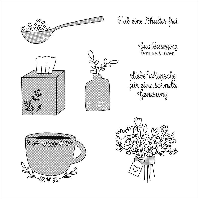 Набор штампов для быстрого восстановления на английском/немецком/французском