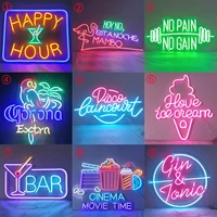 customized high quality acrylic cheap led neon sign light for bar coffee shop event party wedding advertisement show decoration