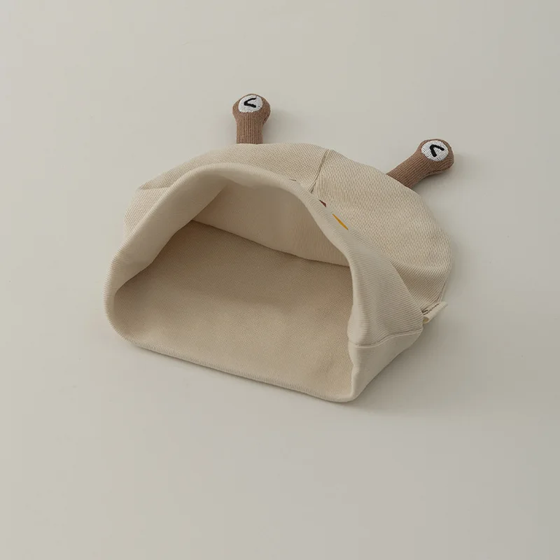 Детская осенняя дышащая шапочка из чистого хлопка с шинами для новорожденных