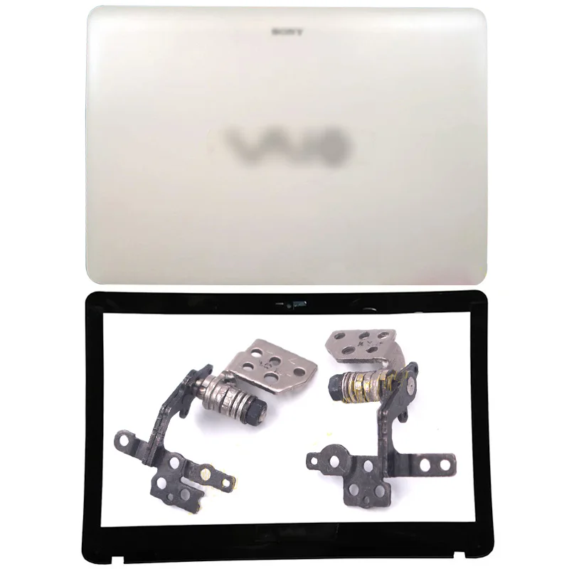 

NEW Laptop Case LCD Back Cover/Front Bezel/Hinges For Sony Vaio SVF15 SVF152 SVF153 SVF152A23T SVF15 FIT15 Notebook Non-Touch