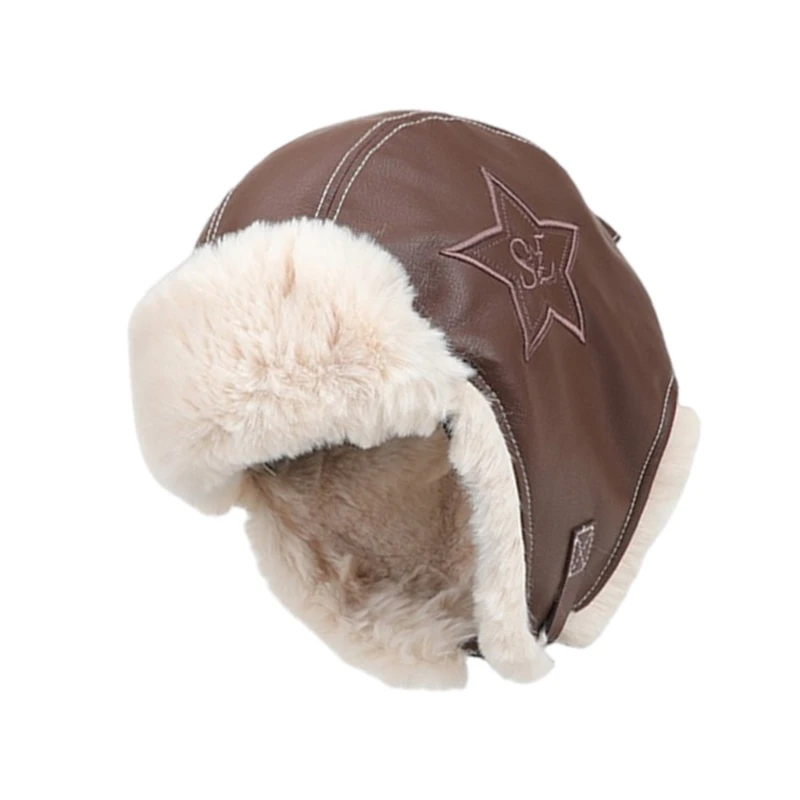 Женская шапка-ушанка меховая теплая зимняя лыжная шапка ветрозащитная