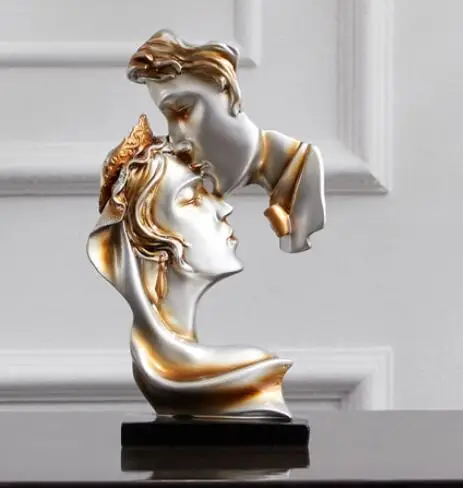 

Абстрактные статуэтки для влюбленных, креативные изделия из смолы, современные украшения для дома и свадьбы, статуэтки, аксессуары