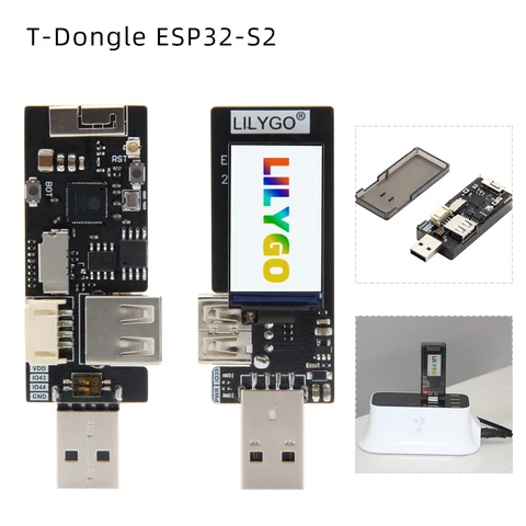 LILYGO® T-Dongle ESP32-S2 Плата макетная с поддержкой Wi-Fi и ЖК-дисплеем 1,14 дюйма