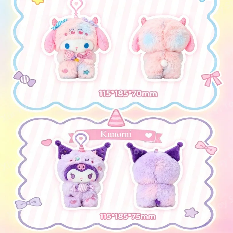 Фото Официальный плюшевый брелок Sanrio Candy Monster: Куроми, Хелло Китти, Синаморолл. Милая мягкая игрушка-подвеска для сумки, украшение, подарки на день рождения. №5