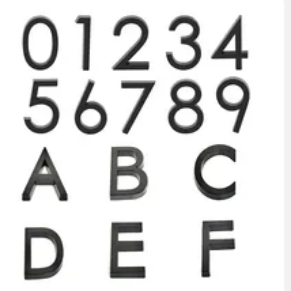 

3D Трехмерная табличка с номером для дома, цифровой номер для отеля, табличка с номером, цвет черный, 6/7/8/10 см