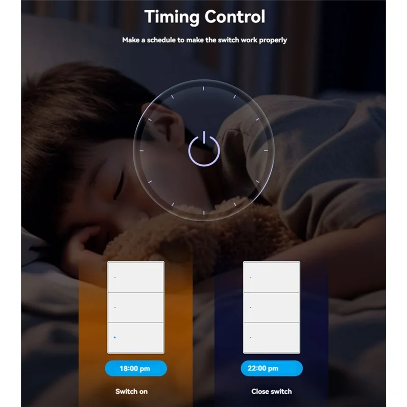 Фото A95G Matter Wi-Fi умный переключатель настенного освещения Smart Control 1, 2, 3, 4, 6 кнопок Gangs для приложения Smartthings Homekit №4