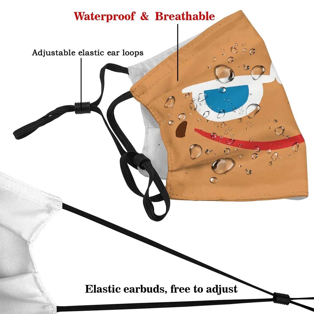 Персональная маска для взрослых Gingerbrave с изображением прохладного лица