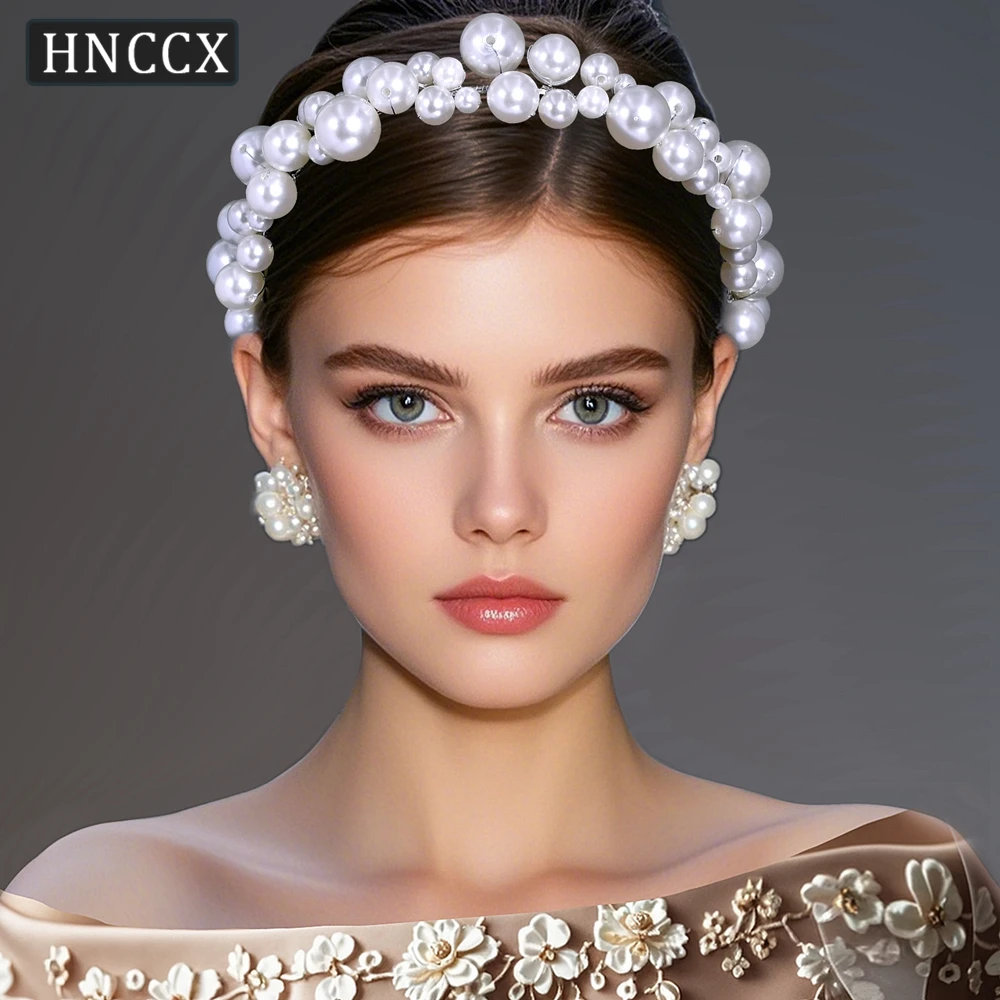 HNCCX невеста повязка на голову с большим жемчугом искусственный жемчуг свадебный