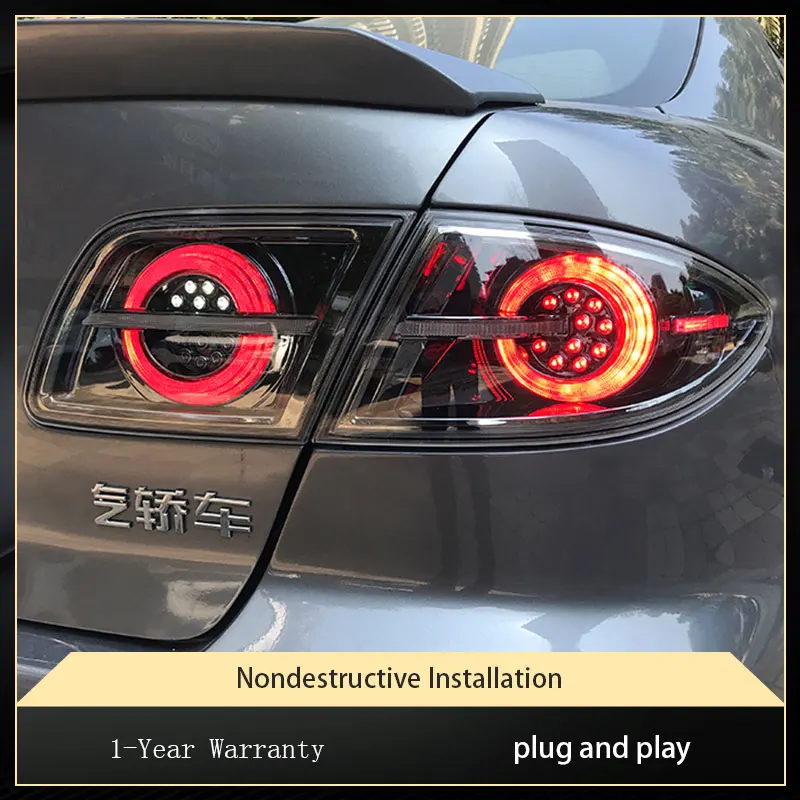 Автомобильные фары для Mazda 6 Mazda6 2003-2015 задние круглые дизайнерские светодиодные DRL