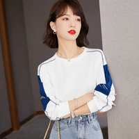 2022 autumn winter thick women clothing long sleeve o neck casual tops for girls korean fashion casual pullover blouses
