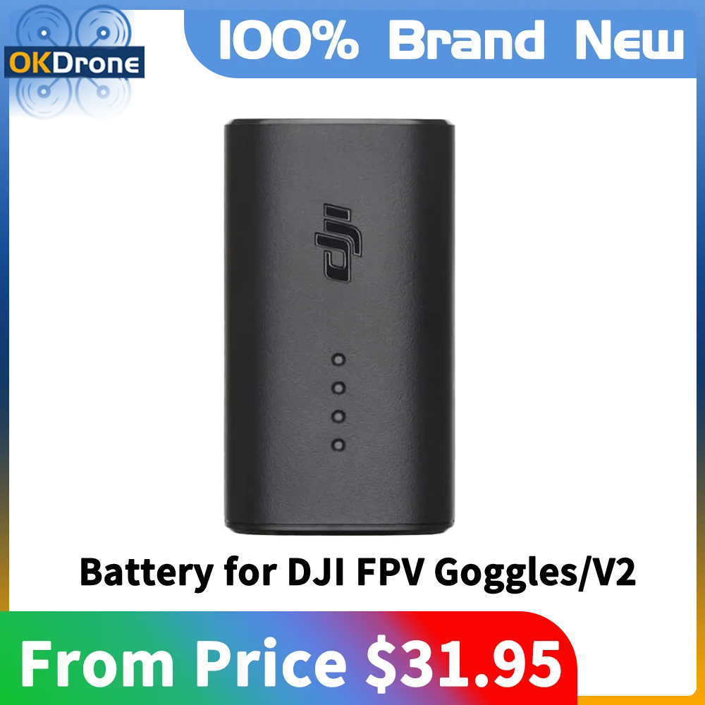 

Original Battery for DJI FPV Goggles/V2 1800 mAh Capacity Provide Max 110 Mins Battery Life Portable Genuine Accessrories