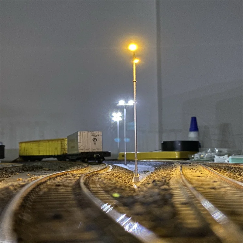 12V  Ho Scale  Street Tower Lights Layout Lamppost Train Garden Playground Stadium Overhead Lights images - 6