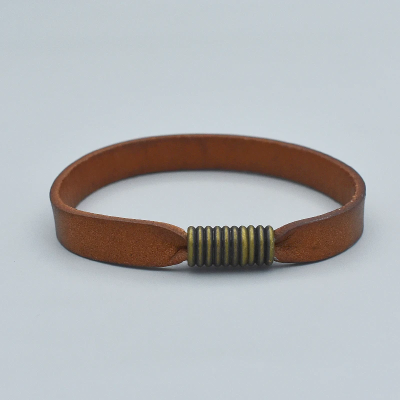 Браслет из натуральной кожи для мужчин и женщин ретро Ювелирное Украшение