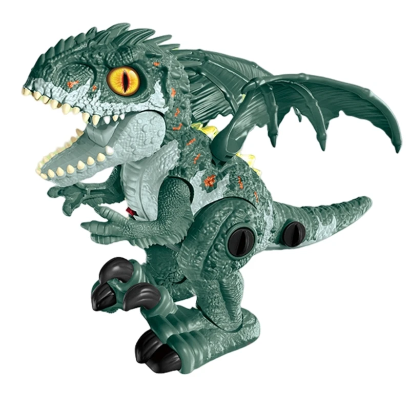 

Q0KB Kids Assemble Dinosaur Toy Early Education Music Sounding Walking Toy