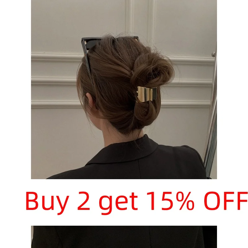 Роскошный Металлический клипса для волос женщин маленькие крабы держателей