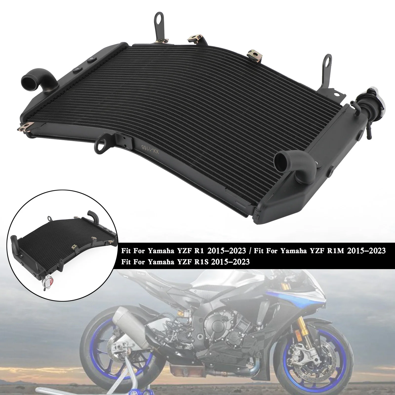 

Artudatech Aluminium Engine Radiator Cooler Cooling for Yamaha YZF R1 R1M R1S 2015-2021