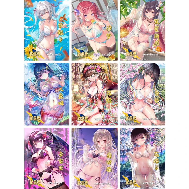 Аниме персонажи сказочной богини Nr-Ksr-Gsr набор карт бронзирующие и мигающие