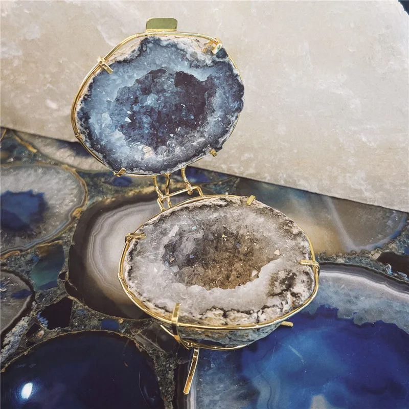 Натуральный кристалл оникса камень шкатулка для драгоценностей закрывающие