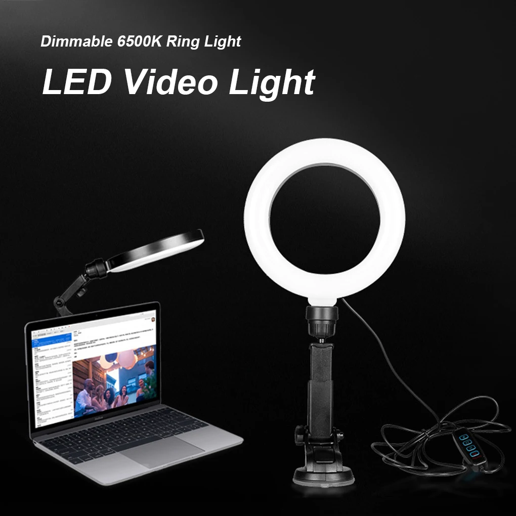 

LED Fill Lamp Professional Cellphone Live Streaming Selfie Ring Light Photography Lights Equipment with Support Holder