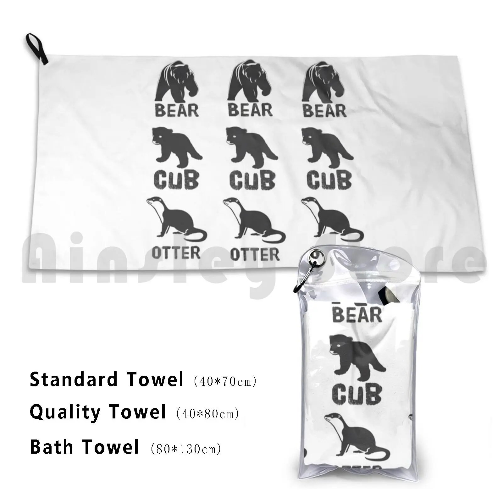 

Полотенце, медвежьи племена 1741, Медвежья выдра, медведи