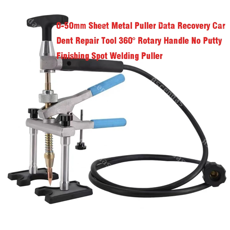 

The latest sheet metal puller data recovery car dent repair tool 360 ° rotating handle putty free finishing spot welding puller