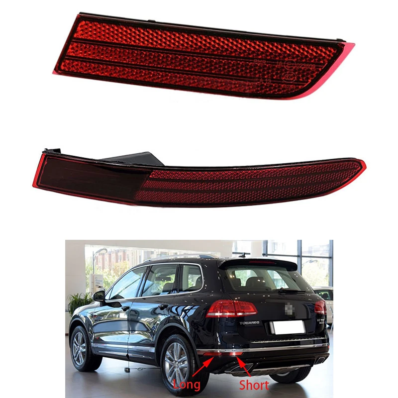 

Auto Left Right Rear Bumper Reflector Warning Light Strip Bar for VW Touareg 2016 2017 2018 7P6945105A 7P6945106A