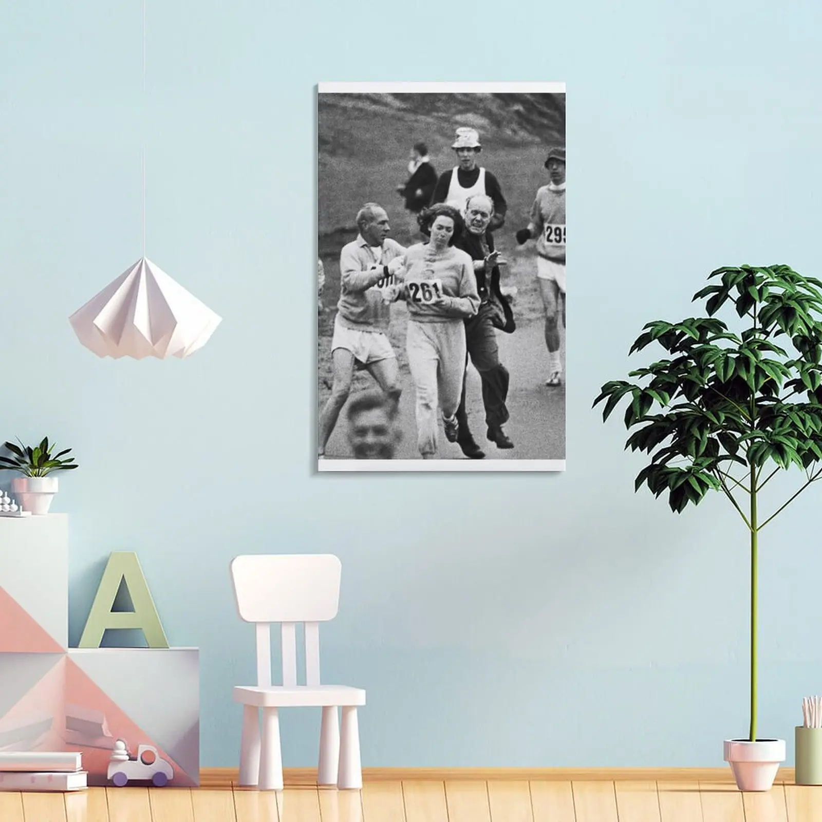 Kathrine Switzer - Boston 1967) Холст Картина декоративная картина для гостиной постеры