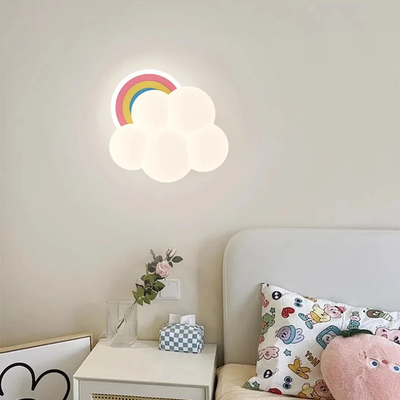 Настенные светильники в виде радужного облака светодиодная прикроватная лампа