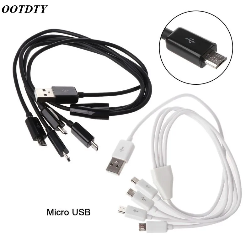 Cable USB 2,0 tipo A macho A 4 Micro USB macho, divisor...