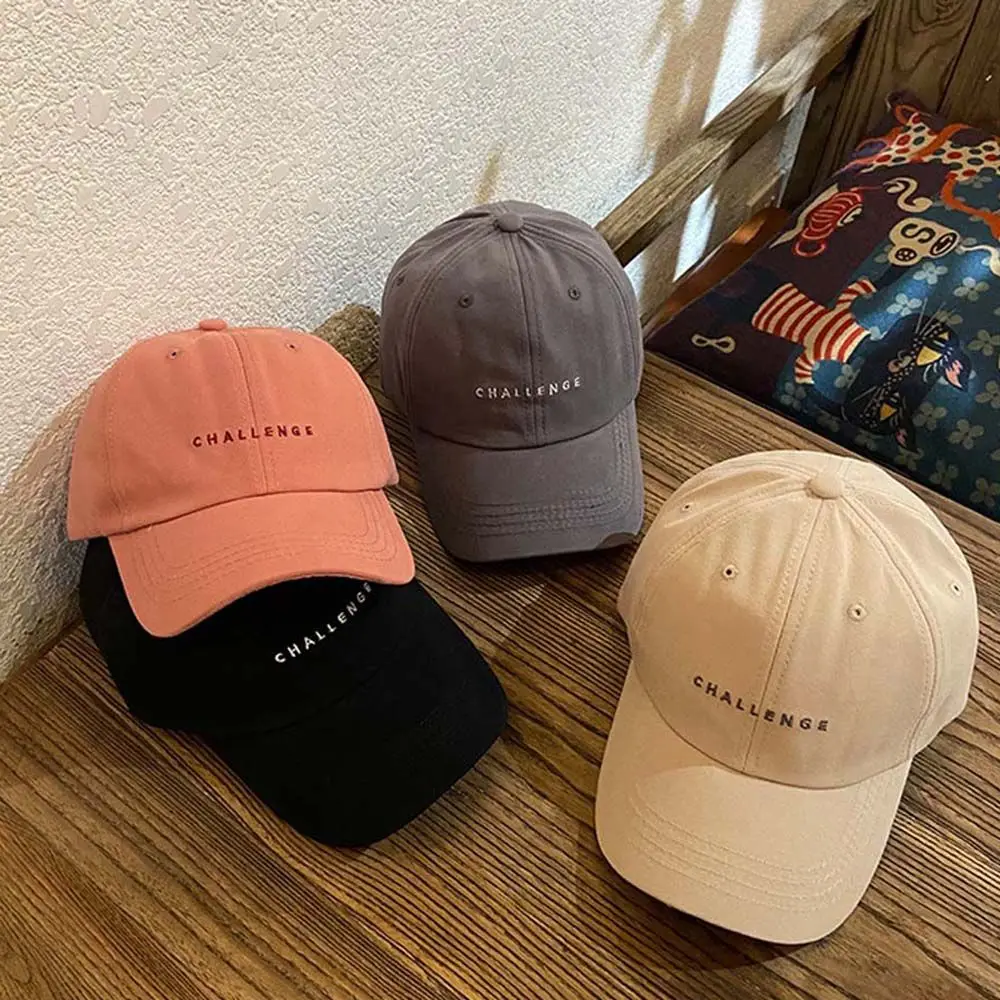 

New Women Baseball Cap CHALLENGE Letter Embroidery Visors Caps Female Summer Outdoor Travel Sport Adjustable Sun Hats