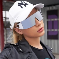 2022 new large surrounding big frame ladies sunglasses womens trend one lens sunglasses womens outdoor riding sports glasses