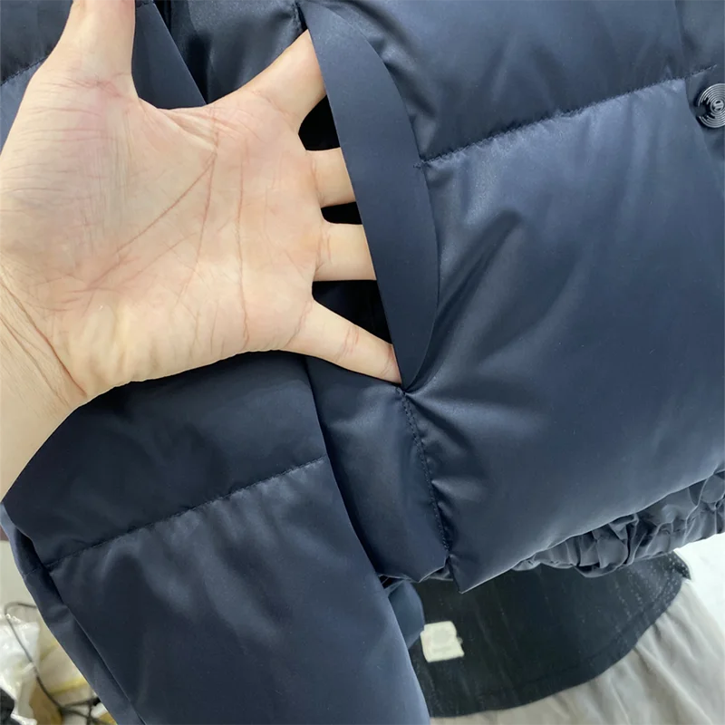 Зимние парки корейская модная куртка-пуховик милое пуховое пальто женская