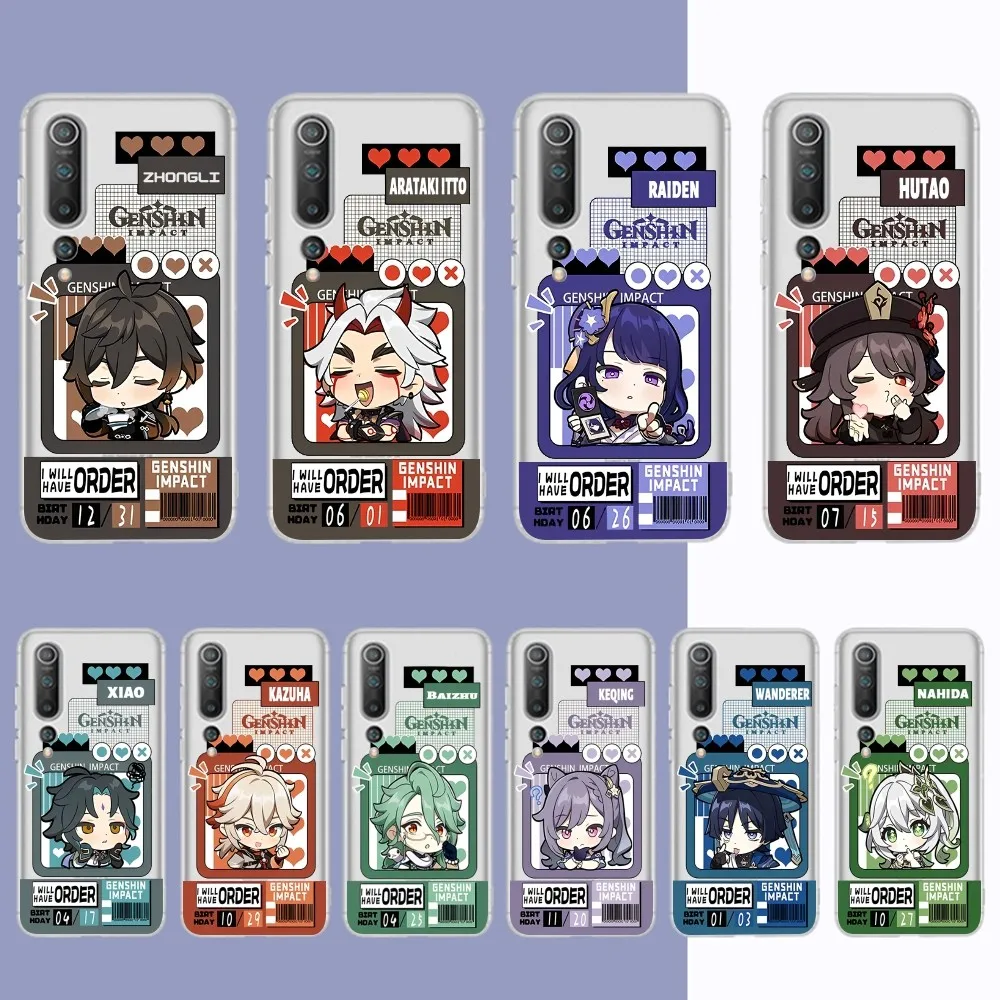 Игровой чехол Амин Genshin impact для телефона Samsung S10 20 22 23 A10 40 для Xiaomi10 Note10 для Huawei P50 20 Honor60 70