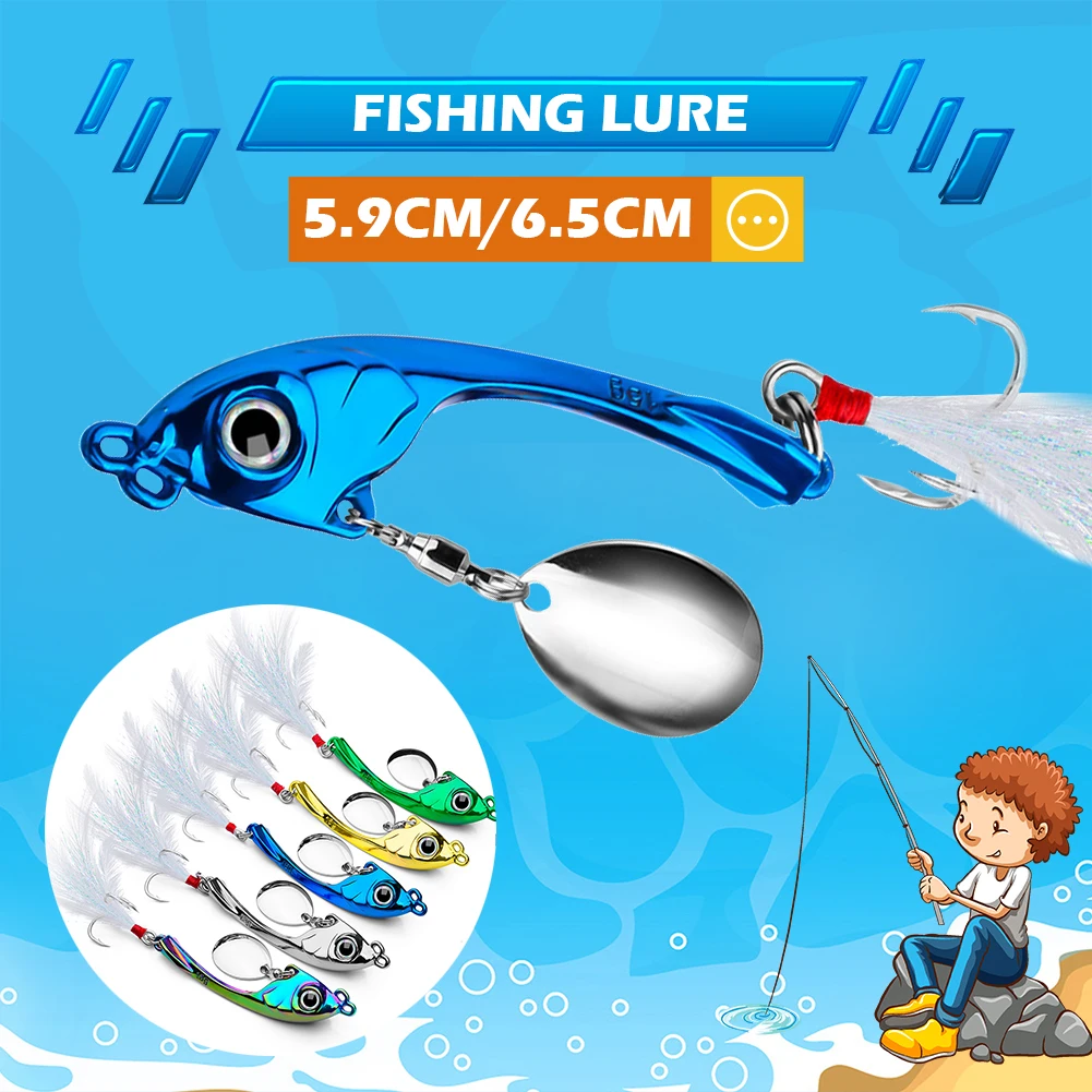 

Fishing Lure Metal VIB Hard Bait 13g/17g Rotating Sequin Artificial Wobbler Sinking Bait Freshwater Saltwater Fishing Tackle
