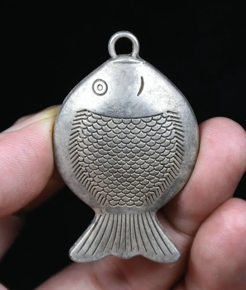 

Редкая старая китайская Серебряная фэн-шуй Miao с двумя лицами, 6 см