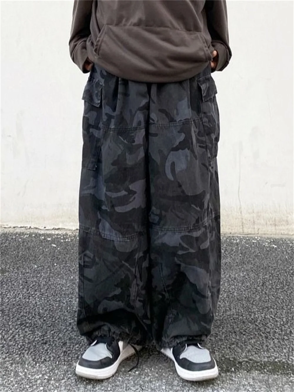 Свободные брюки-карго Harajuku камуфляжная женская уличная одежда корейская мода